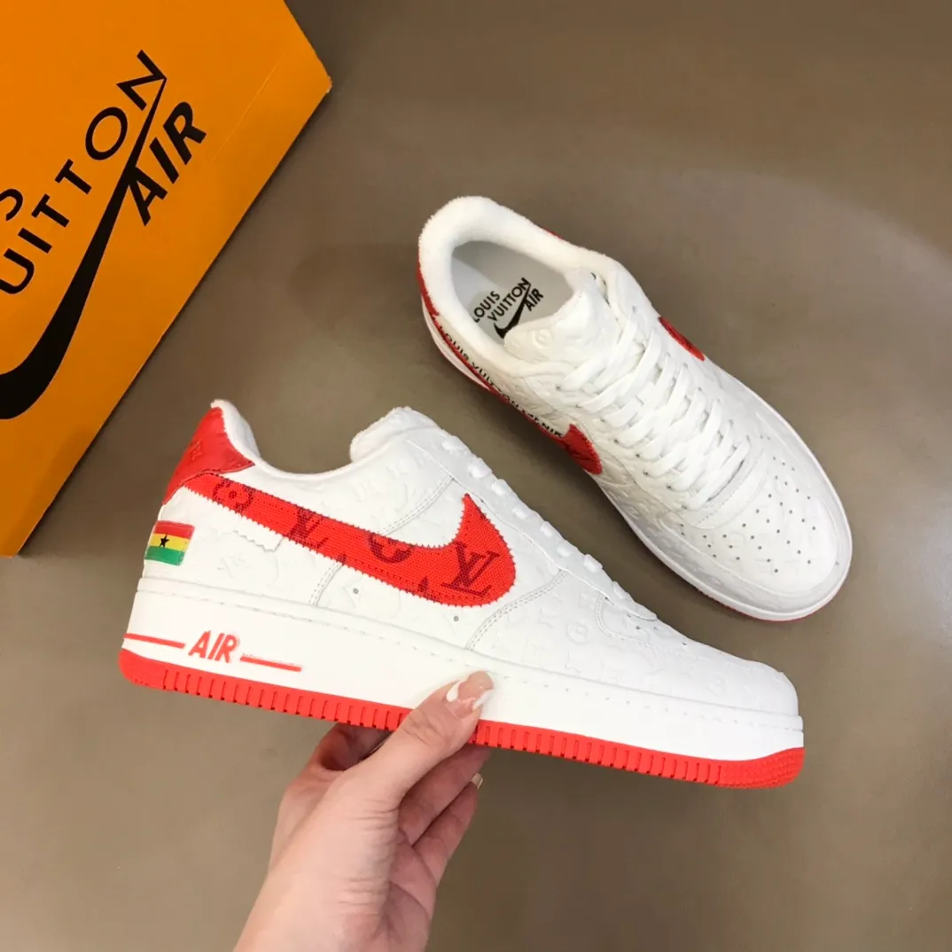 Men's shoes 💰p420 "*OUIS *UITTO*" x OFF-WHITE x Nike tripartite collaboration! Trendy and cool men's casual sports shoes with unrivaled color matching. The design idea basically continues the style of THE TEN. The Swoosh line and tongue label have a very familiar visual effect and are both fashionable and trendy! A must-have for fashionistas! The effect on your feet is absolutely stunning! (The original drawer packaging accessories are complete) Code number 38-45